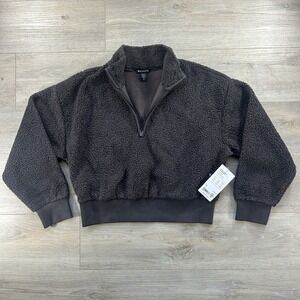 ATHLETA In the Clouds Sweatshirt Women's Size US S Truffle Cozy Cropped Athletic